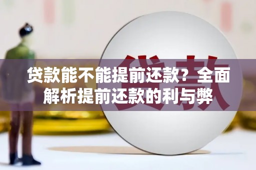 南芬贷款能不能提前还款？全面解析提前还款的利与弊