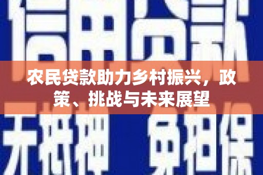 南芬农民贷款助力乡村振兴，政策、挑战与未来展望