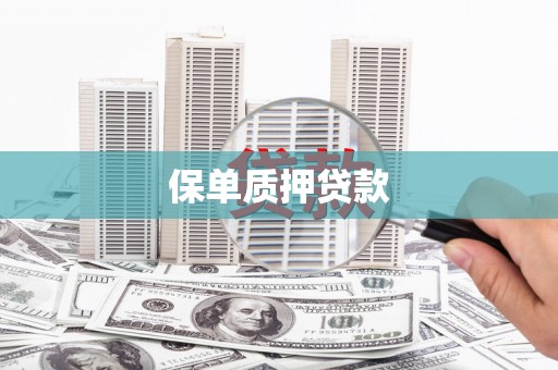 南芬保单质押贷款